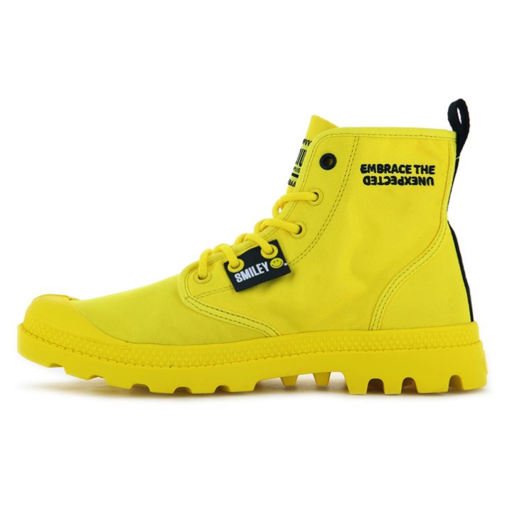 Dámské Boty Palladium Pampa Smiley Change Žluté | CZ YOA-83B